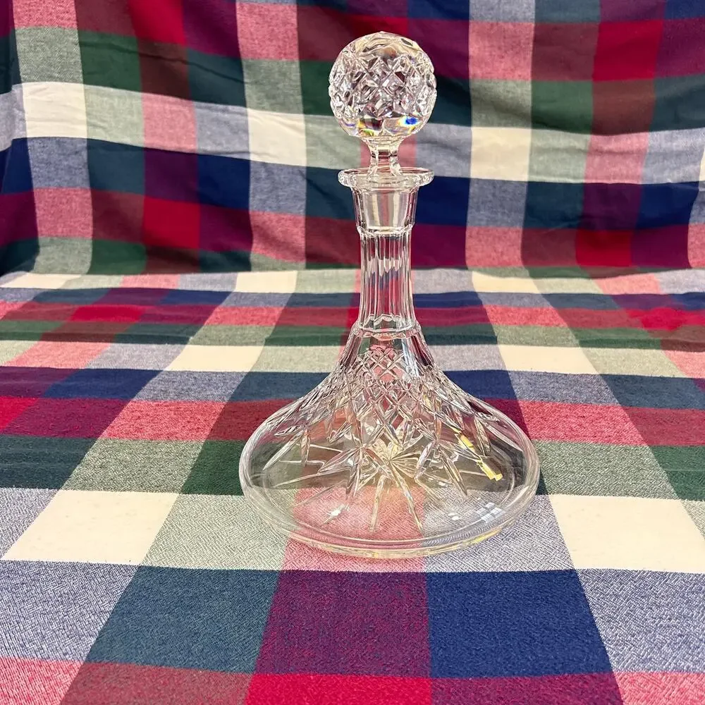 Crystal Ships Decanter With Stopper 10